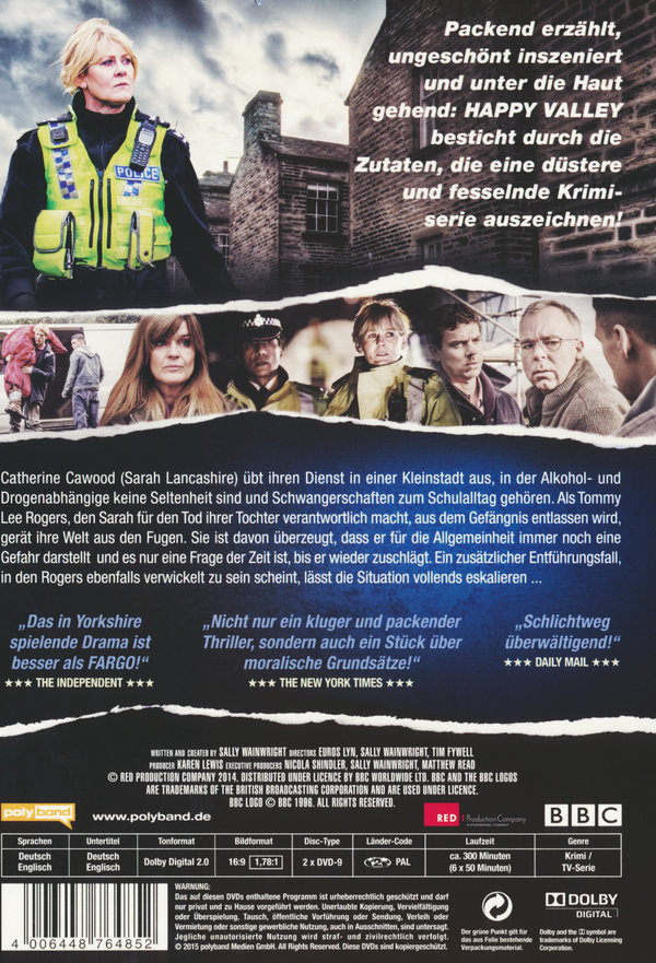 Happy Valley - In einer kleinen Stadt - Staffel 1  [2 DVDs]  (DVD)