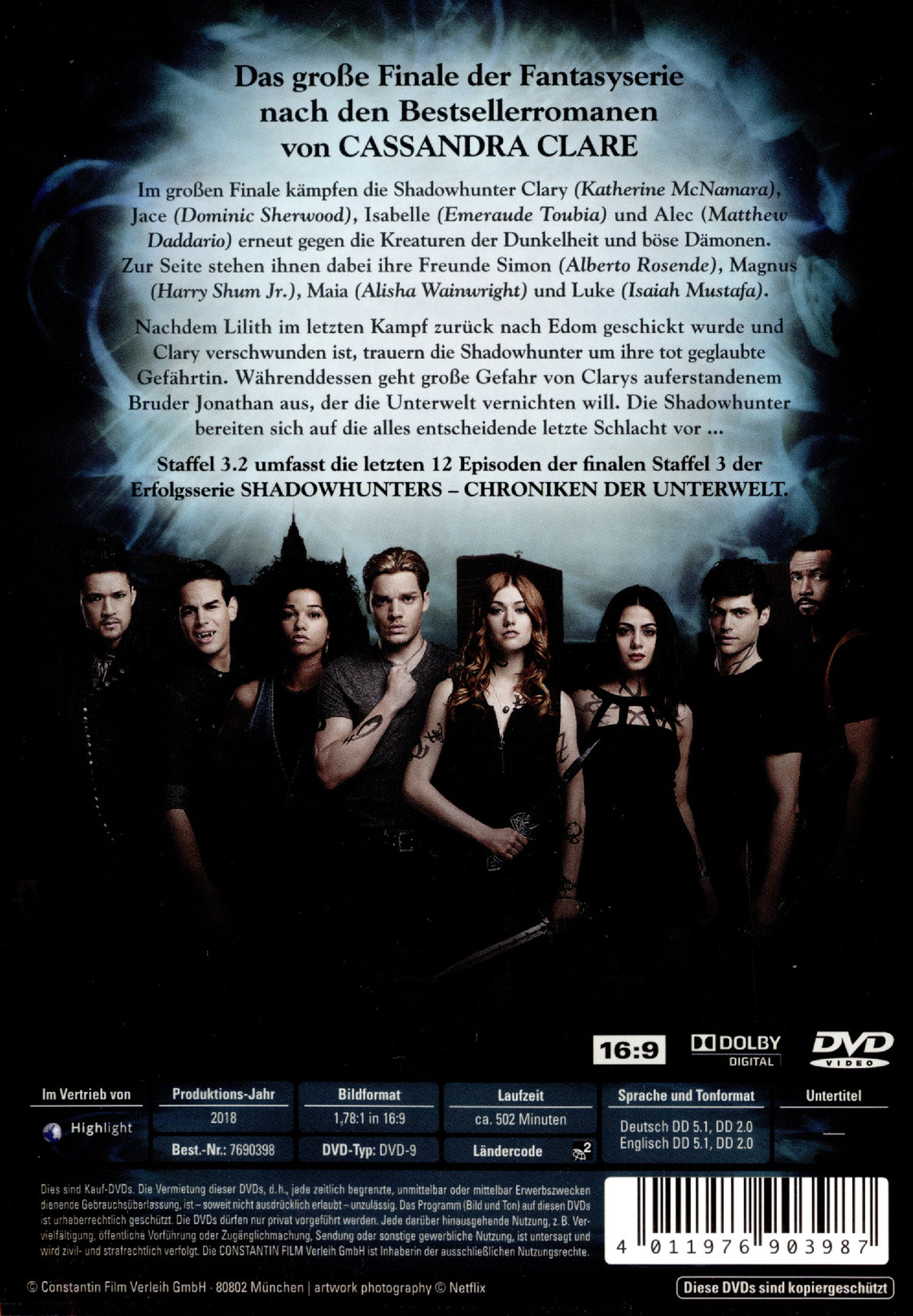 Shadowhunters - Chroniken der Unterwelt - Staffel 3.2  [3 DVDs]  (DVD)