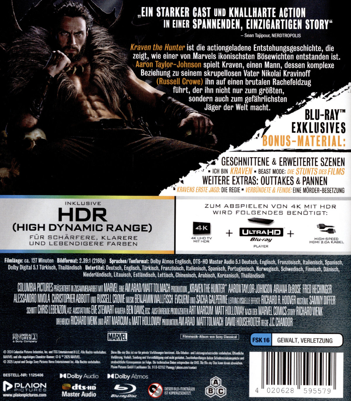 Kraven the Hunter (4K Ultra HD+Blu-ray)  (Blu-ray 4K Ultra HD)