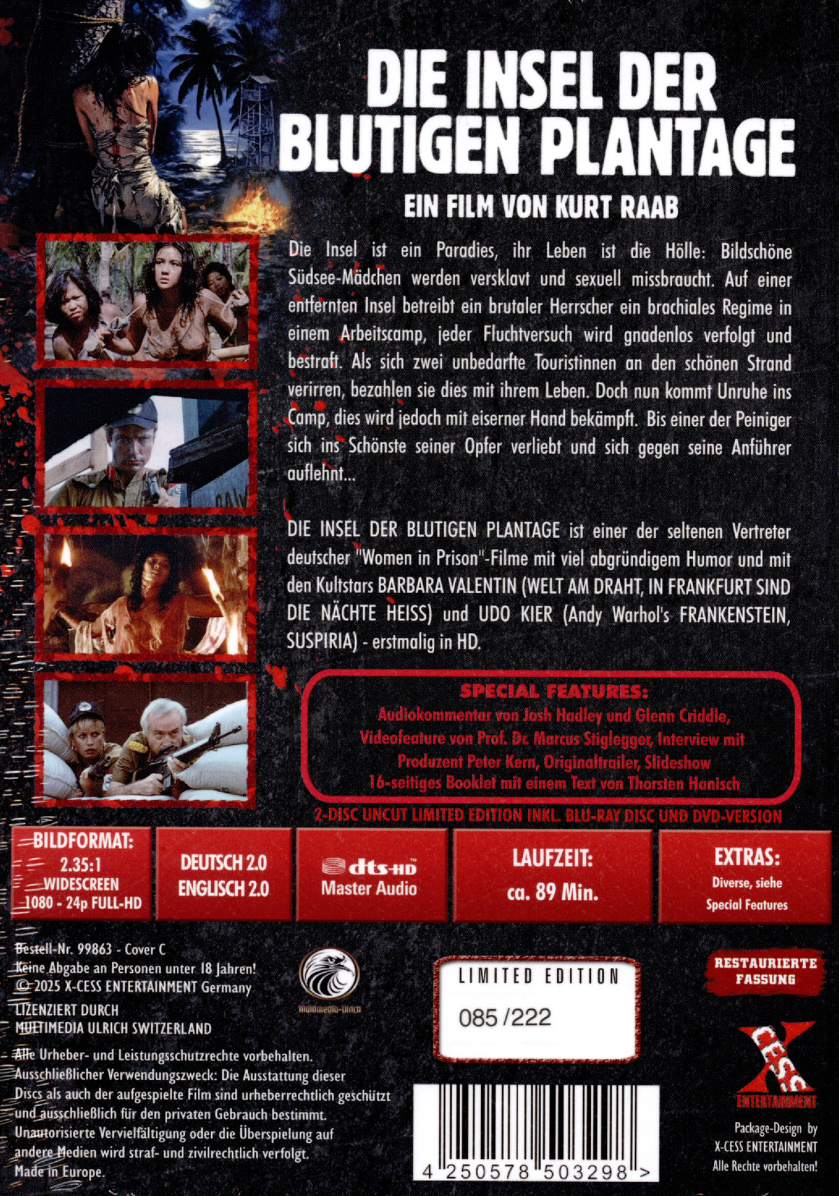Die Insel der blutigen Plantage - Uncut Mediabook Edition  (DVD+blu-ray) (C)