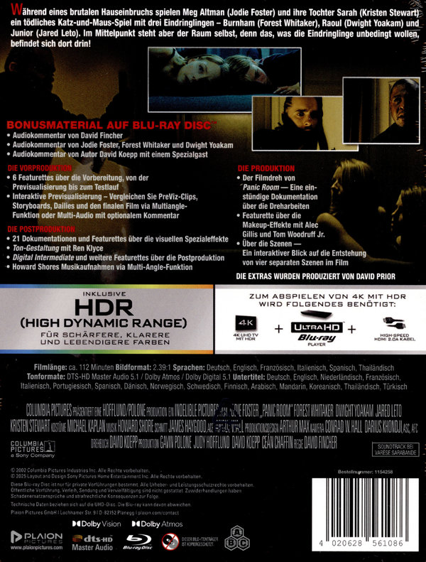 Panic Room - Uncut Steelbook Edition  (4K Ultra HD+blu-ray) Panic Room - Uncut Steelbook Edition  (4K Ultra HD+blu-ray)