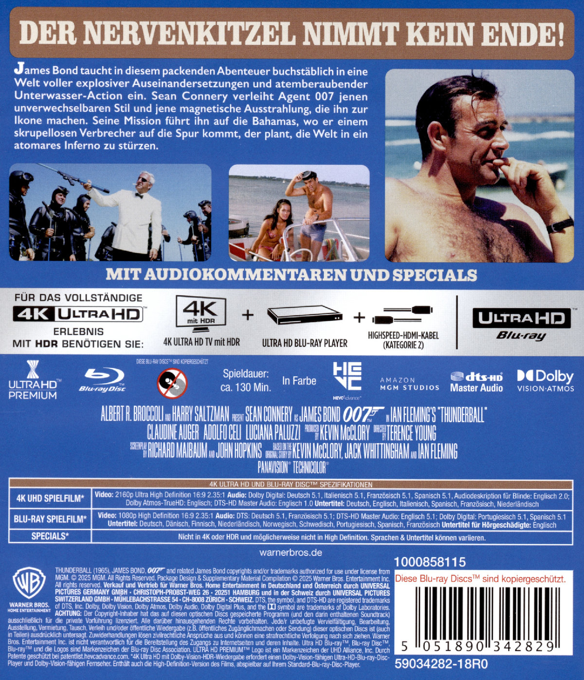 James Bond - Feuerball  (4K Ultra HD) + (Blu-ray)