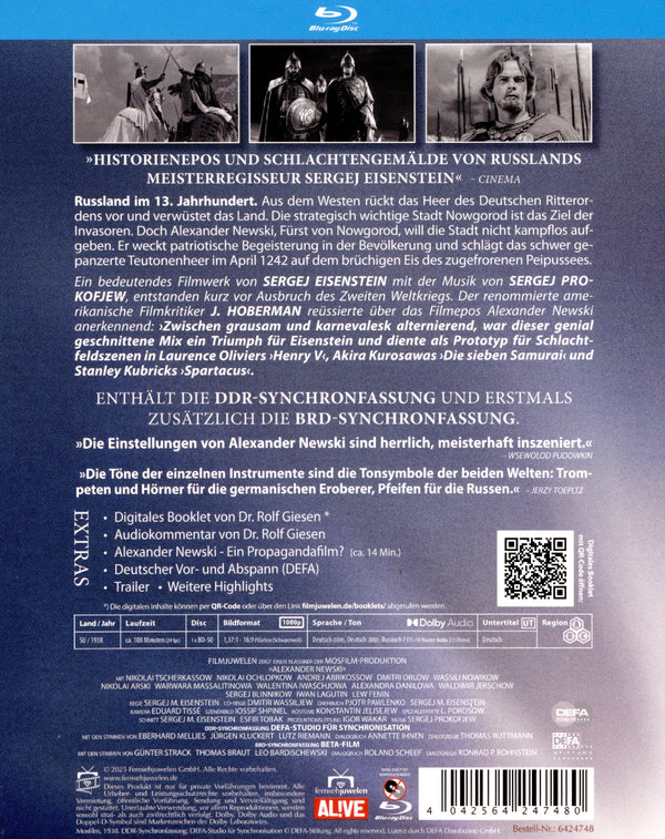 Alexander Newski (1938) (Filmjuwelen / DEFA)  (Blu-ray Disc)
