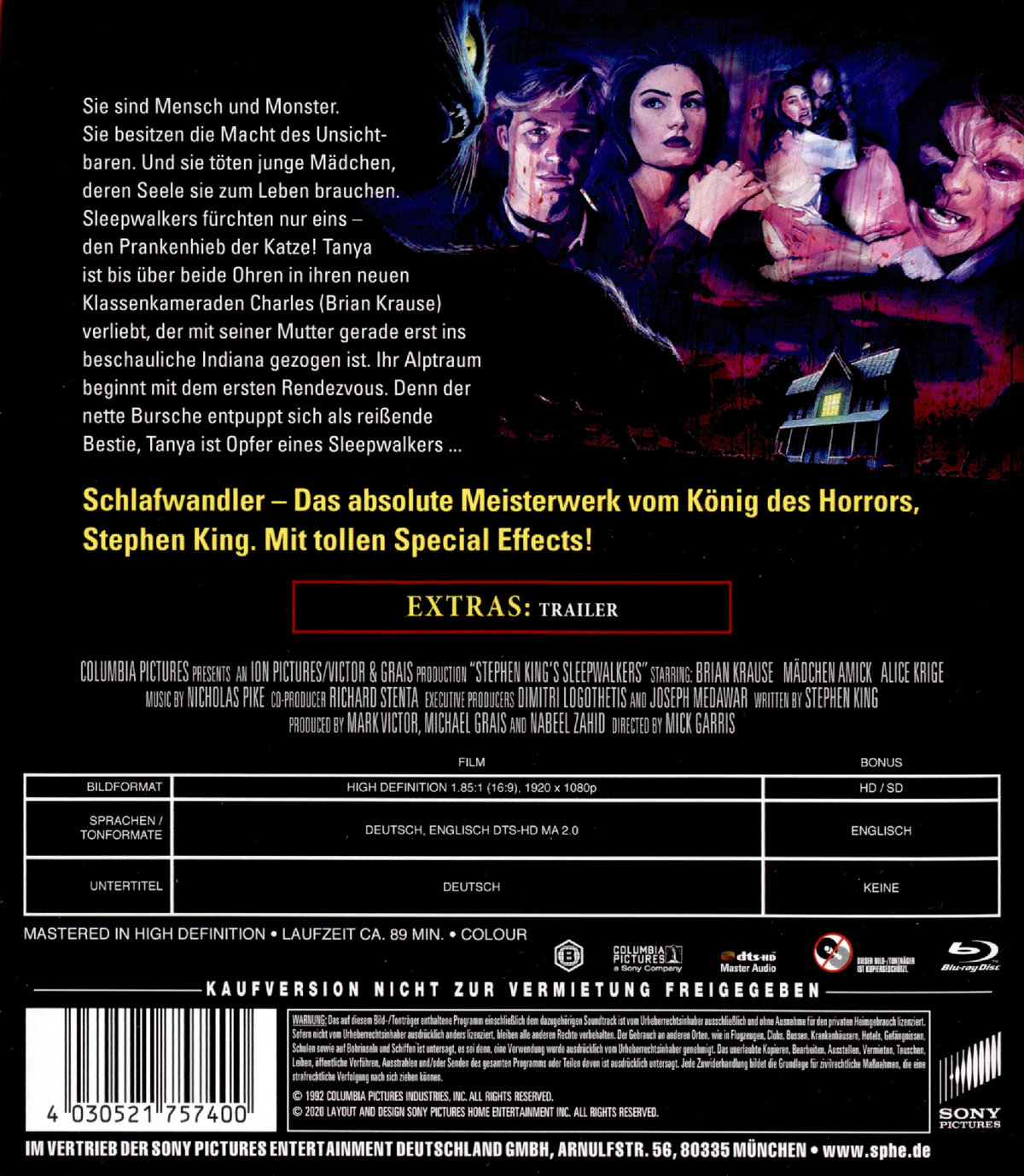 Stephen Kings Schlafwandler - Uncut Edition (blu-ray)