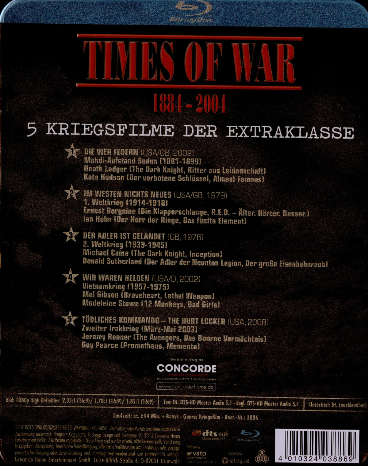 Times Of War - 5 Kriege/5Filme (blu-ray)