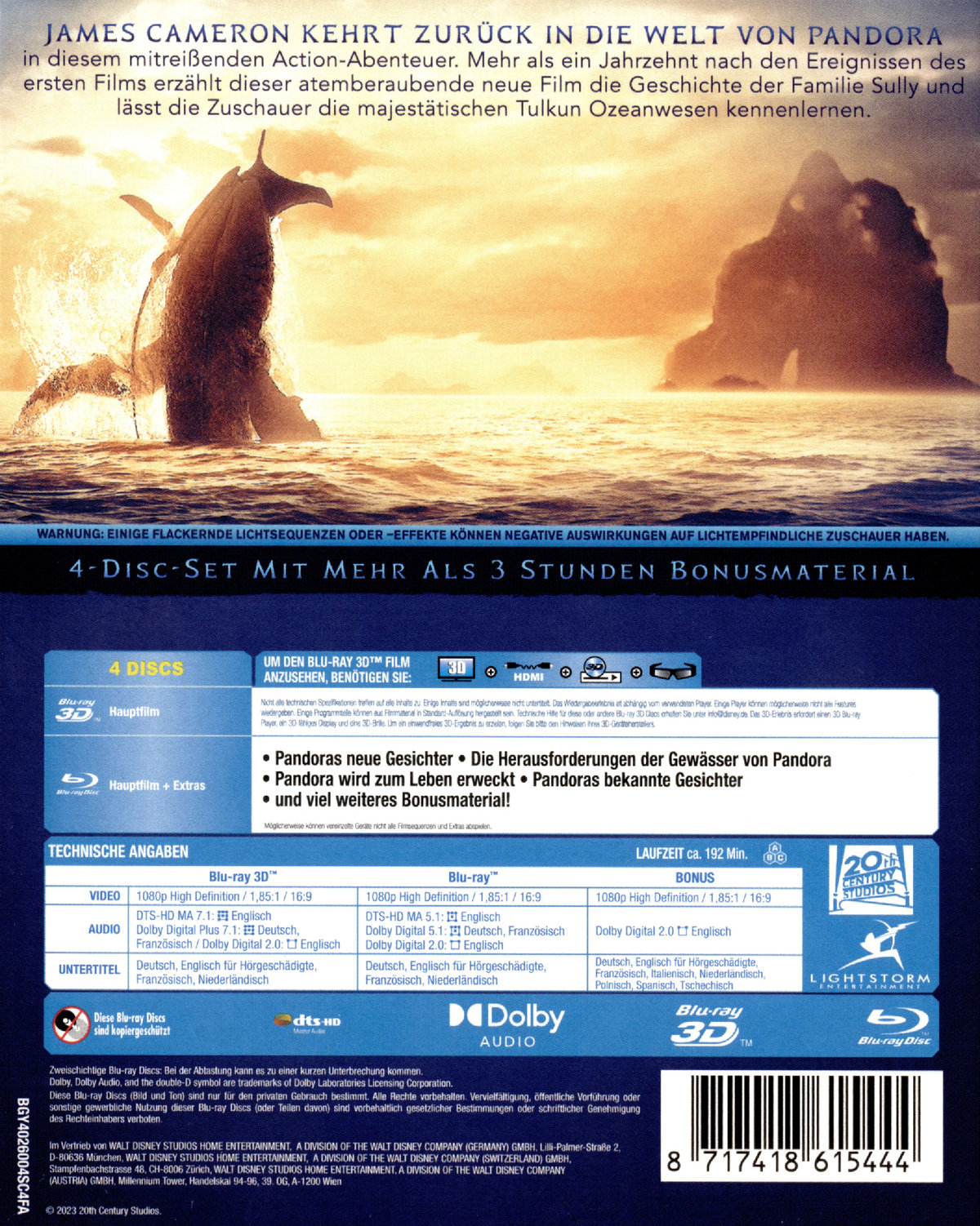 Avatar - The Way of Water  (Blu-ray 3D) (+ Blu-ray 2D)  (Blu-ray 3D)