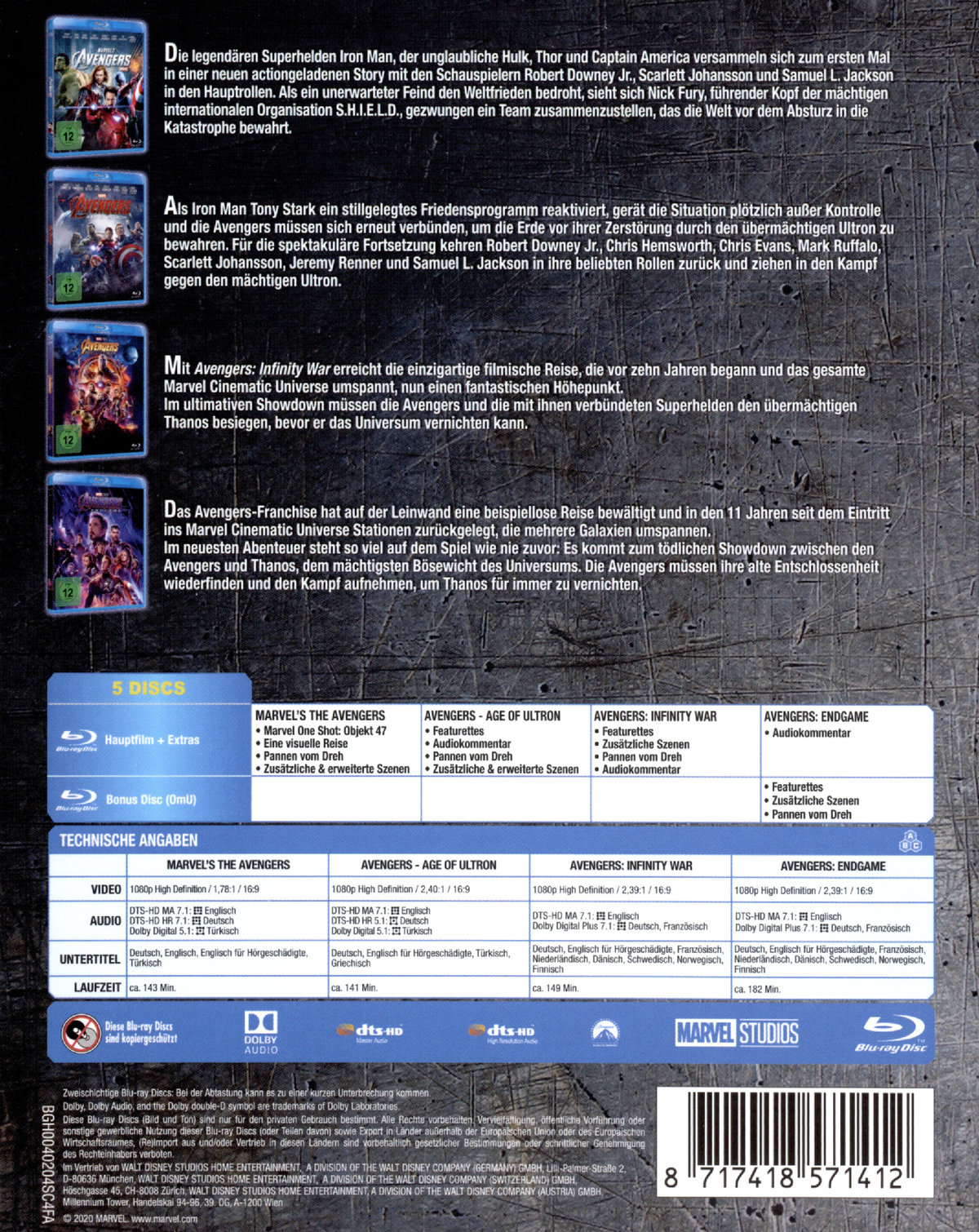 Avengers 4-Movie Collection (blu-ray)