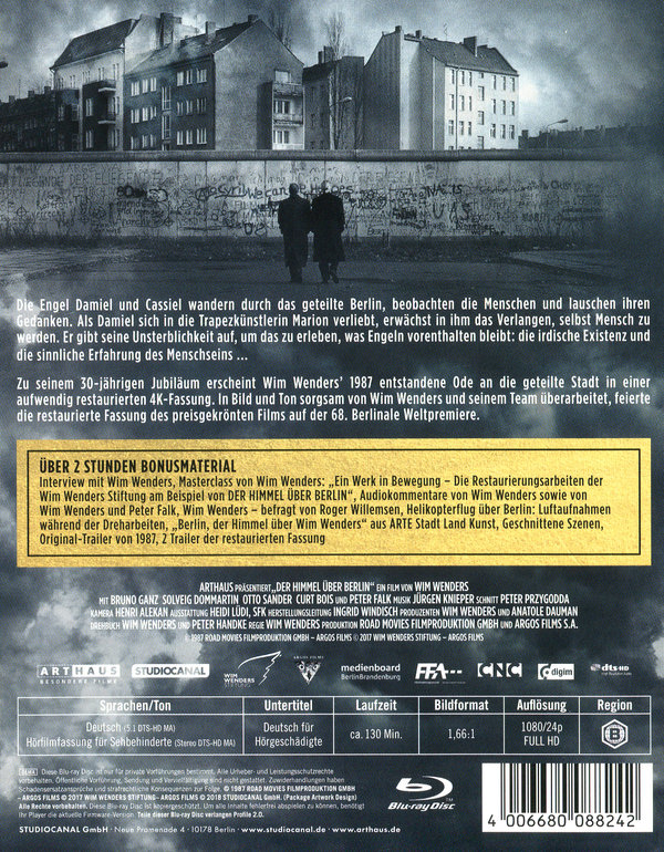Himmel über Berlin, Der - Special Edition (blu-ray)