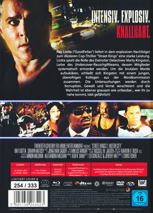 Street Kings 2 - Motor City - Uncut Mediabook Edition (DVD+blu-ray) (B)