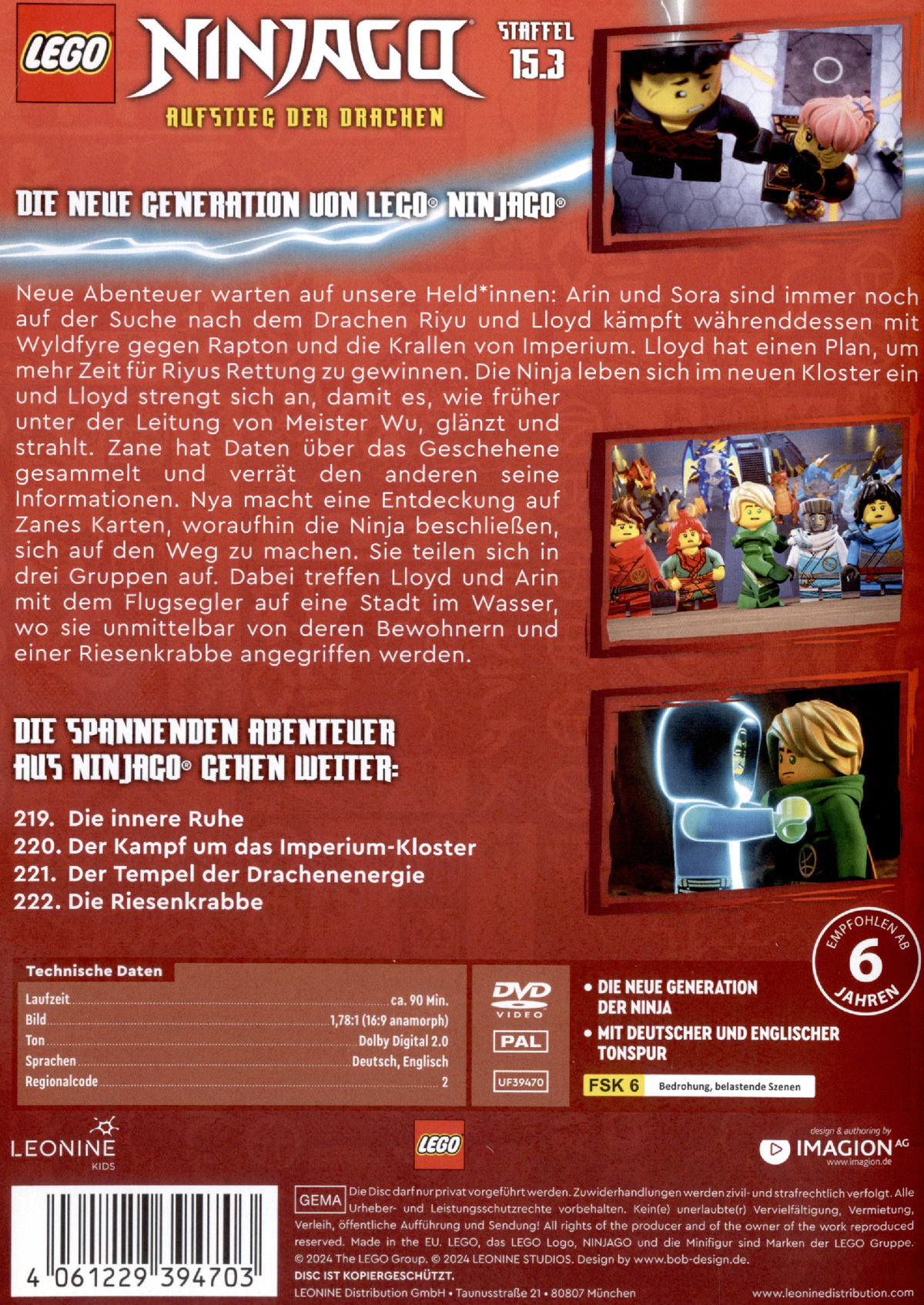 LEGO Ninjago - Staffel 15.3  (DVD)