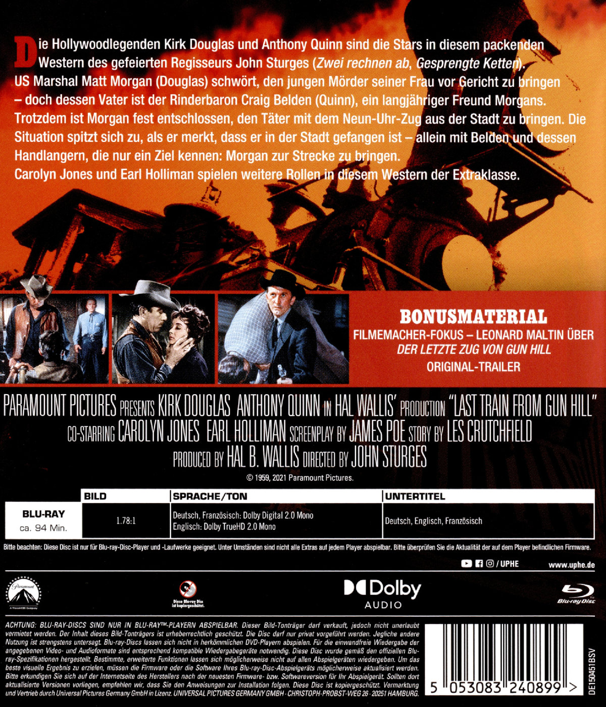 Letzte Zug von Gun Hill, Der (blu-ray)