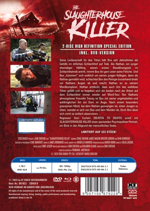 The Slaughterhouse Killer - Uncut Mediabook Edition  (DVD+blu-ray) (B)
