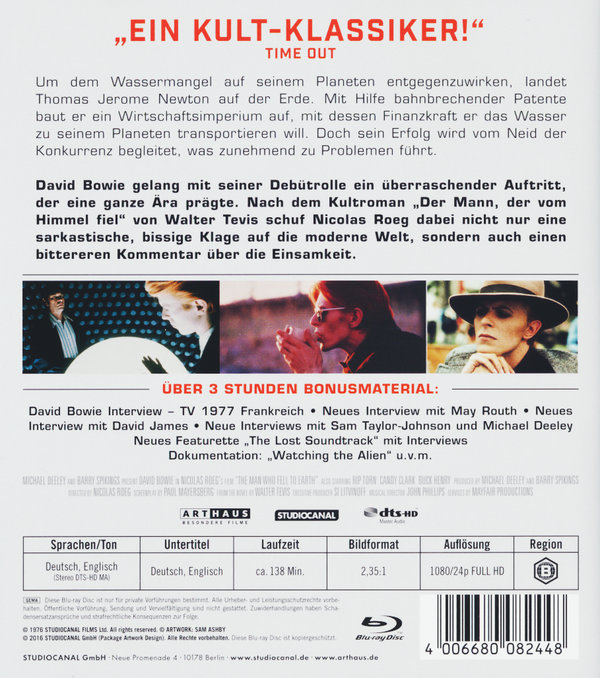 Der Mann, der vom Himmel fiel  (Blu-ray Disc)