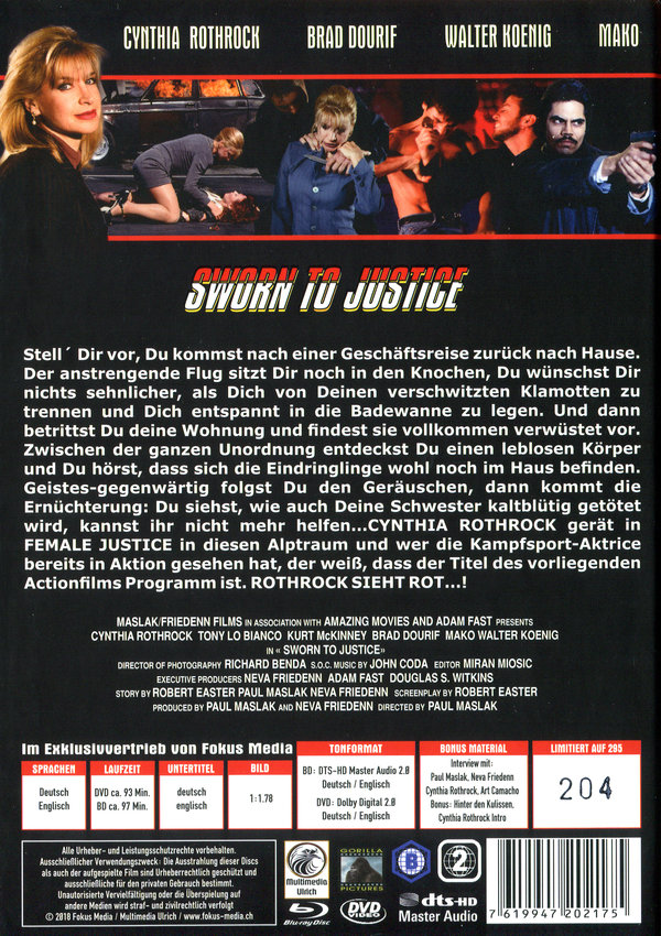 Sworn to Justice - Uncut Mediabook Edition (DVD+blu-ray) (A)