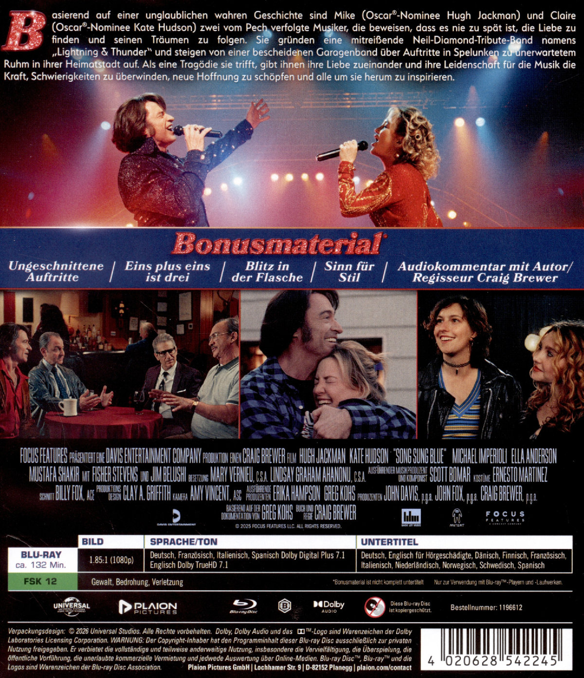 Song Sung Blue  (Blu-ray Disc)