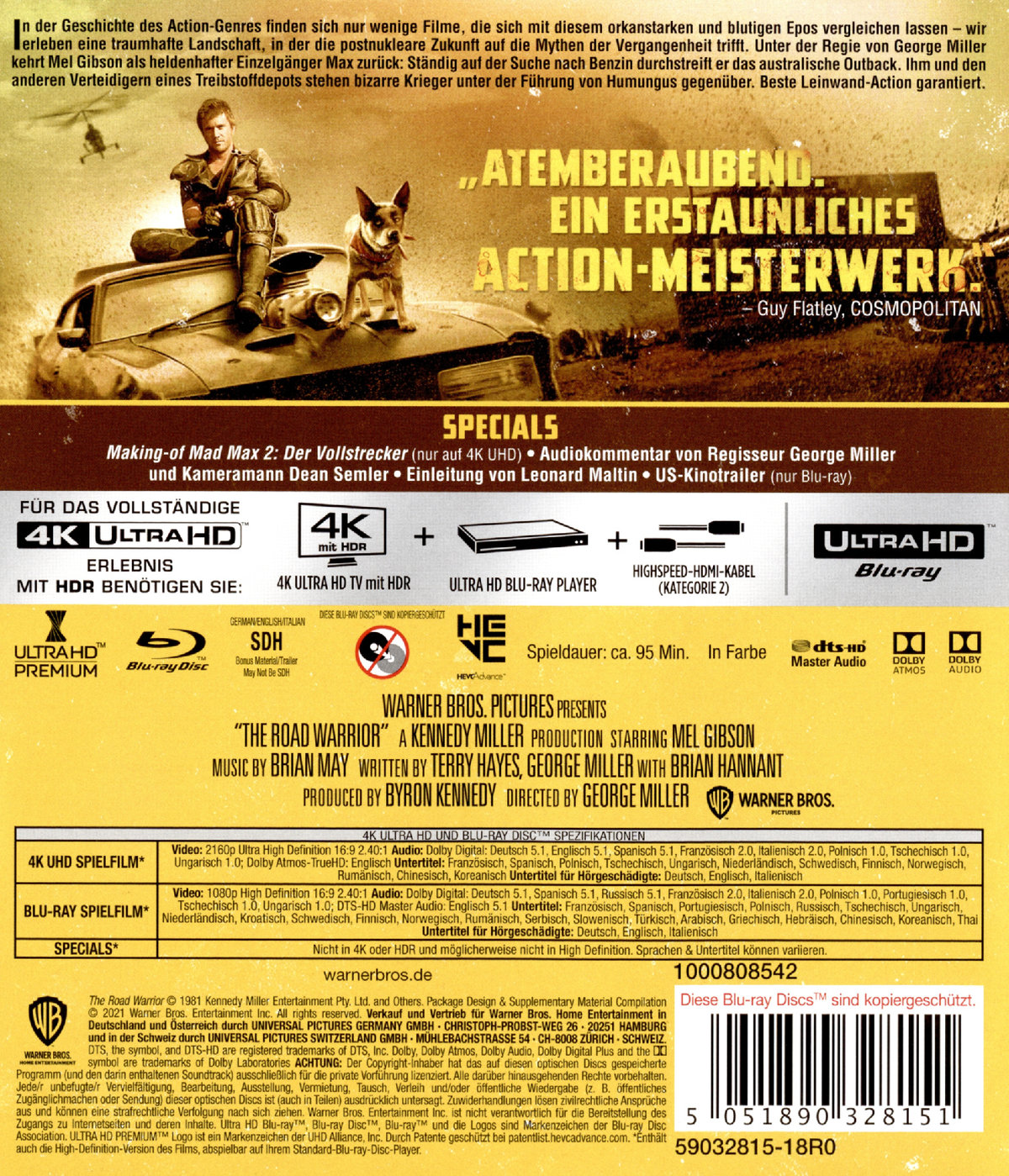 Mad Max - Der Vollstrecker (4K Ultra HD)