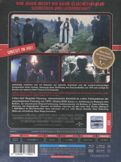 Dracula 1979 - Uncut Mediabook Edition  (DVD+blu-ray) (C)