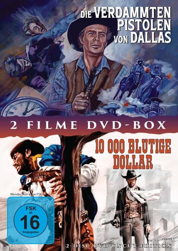 DIE VERDAMMTEN PISTOLEN VON DALLAS + 10.000 blutige Dollar - 2 Disc Uncut Western DVD Box  [2 DVDs]  (DVD)