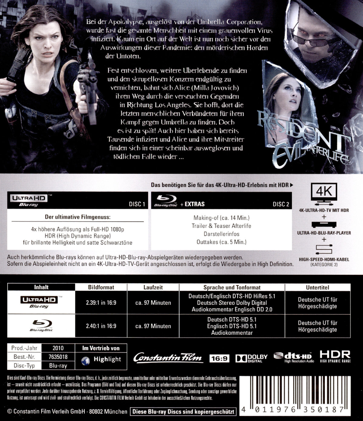 Resident Evil: Afterlife (4K Ultra HD)
