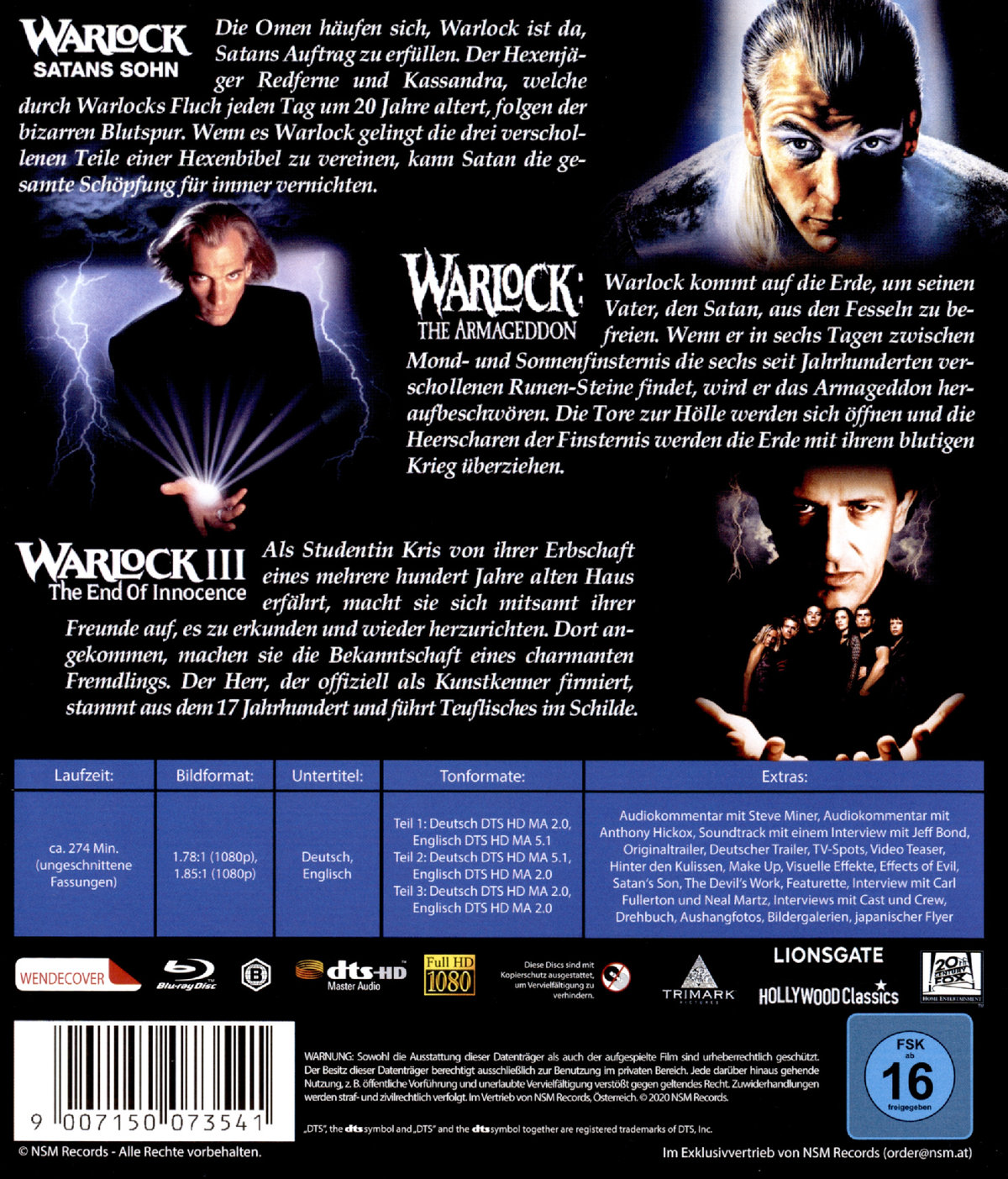 Warlock Trilogy - Uncut Edtion (blu-ray)