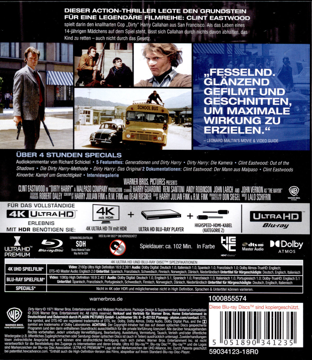 Dirty Harry  (4K Ultra HD) (+ Blu-ray)
