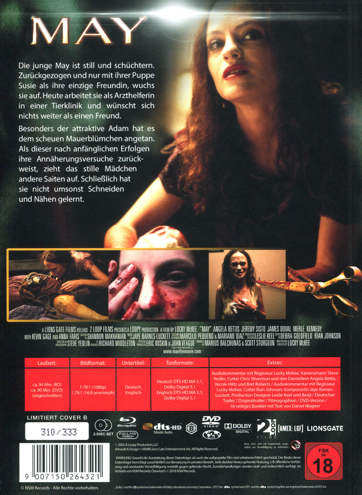 May - Die Schneiderin des Todes - Uncut Mediabook Edition (DVD+blu-ray) (B)