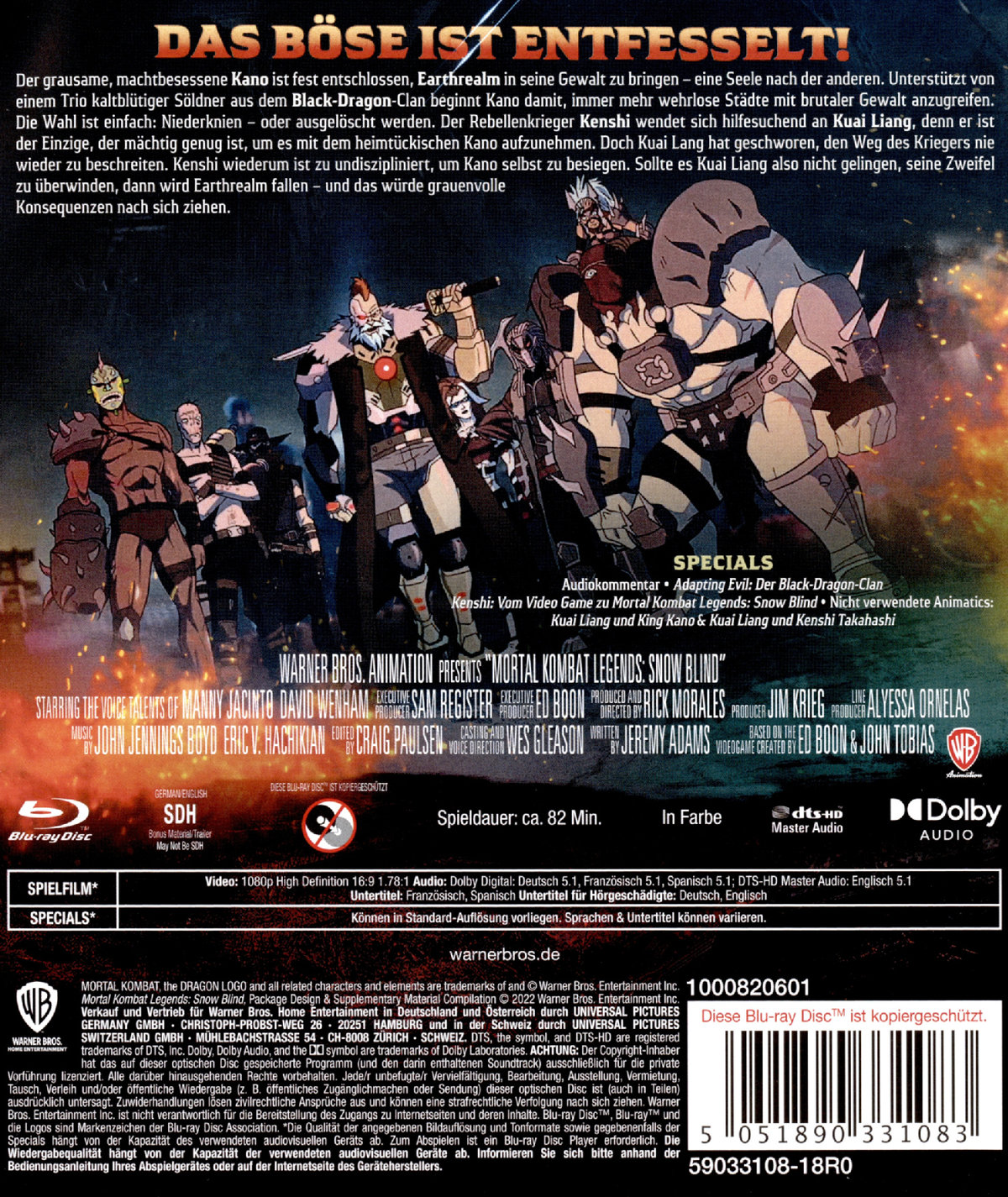 Mortal Kombat Legends: Snow Blind (blu-ray)