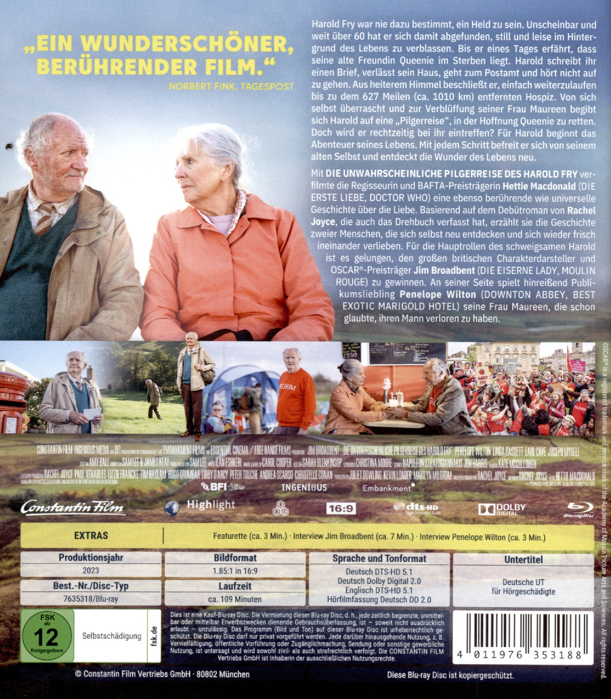 Die unwahrscheinliche Pilgerreise des Harold Fry  (Blu-ray Disc) Die unwahrscheinliche Pilgerreise des Harold Fry  (Blu-ray Disc)