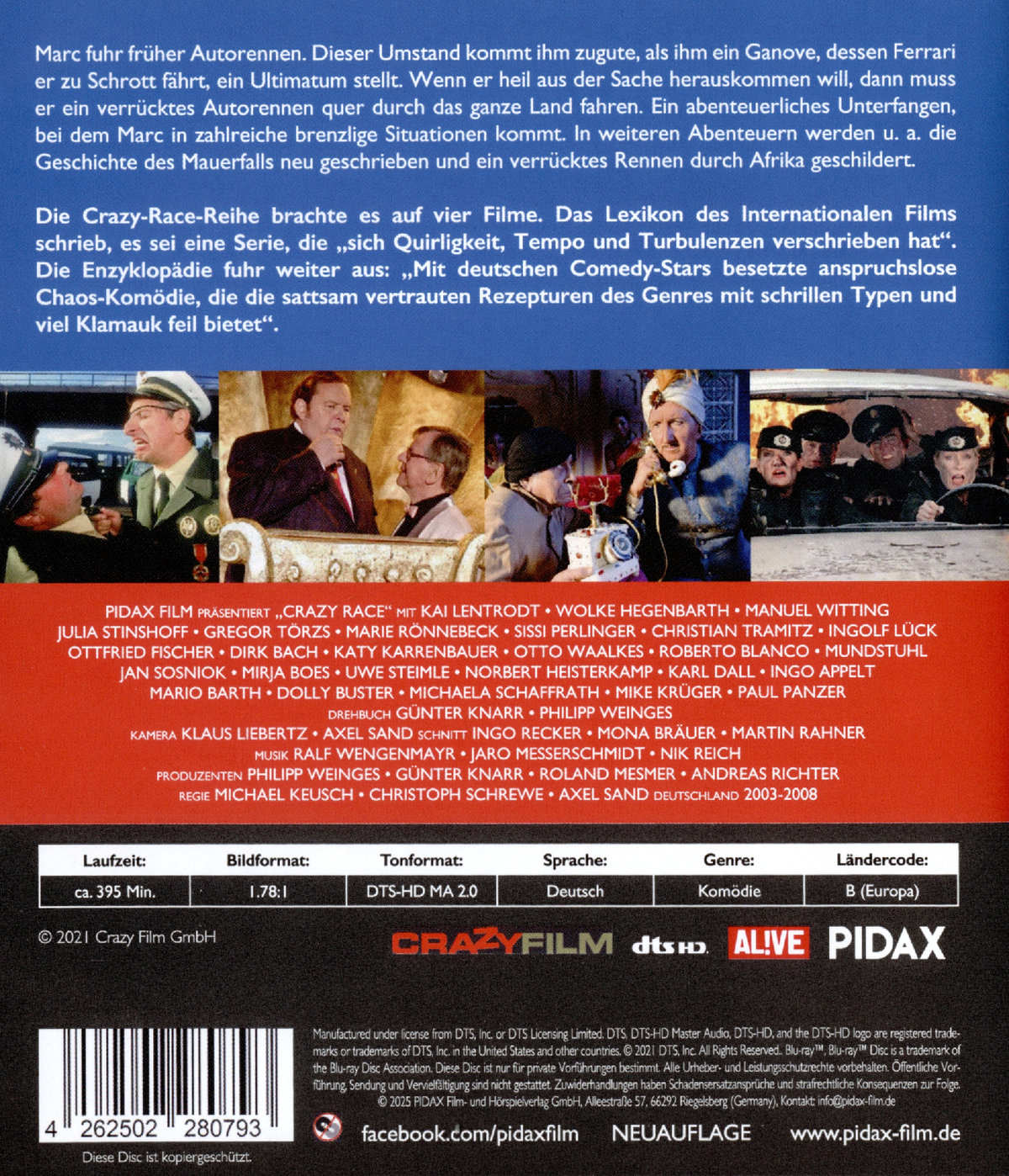 Crazy Race - Komplettbox / Die komplette 4-teilige Spielfilm-Reihe (Pidax Film-Klassiker)  (Blu-ray Disc)