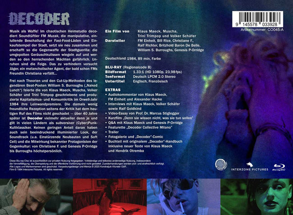 Decoder - Uncut Mediabook Edition  (blu-ray) (A)