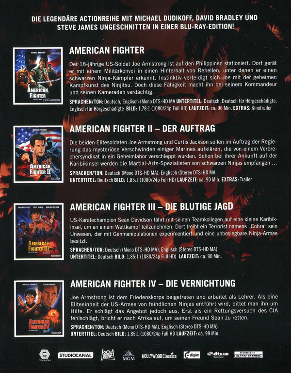 American Fighter 1-4 Box (blu-ray)