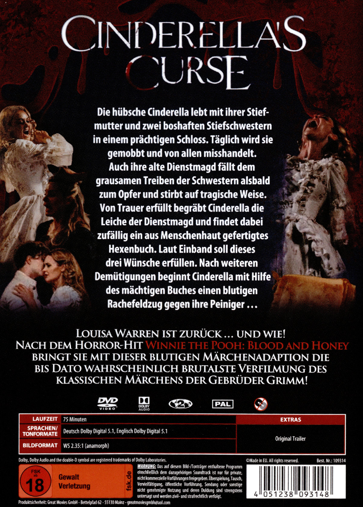 Cinderella's Curse - Eine blutrote Nacht - Gekürzte Fassung   (DVD)