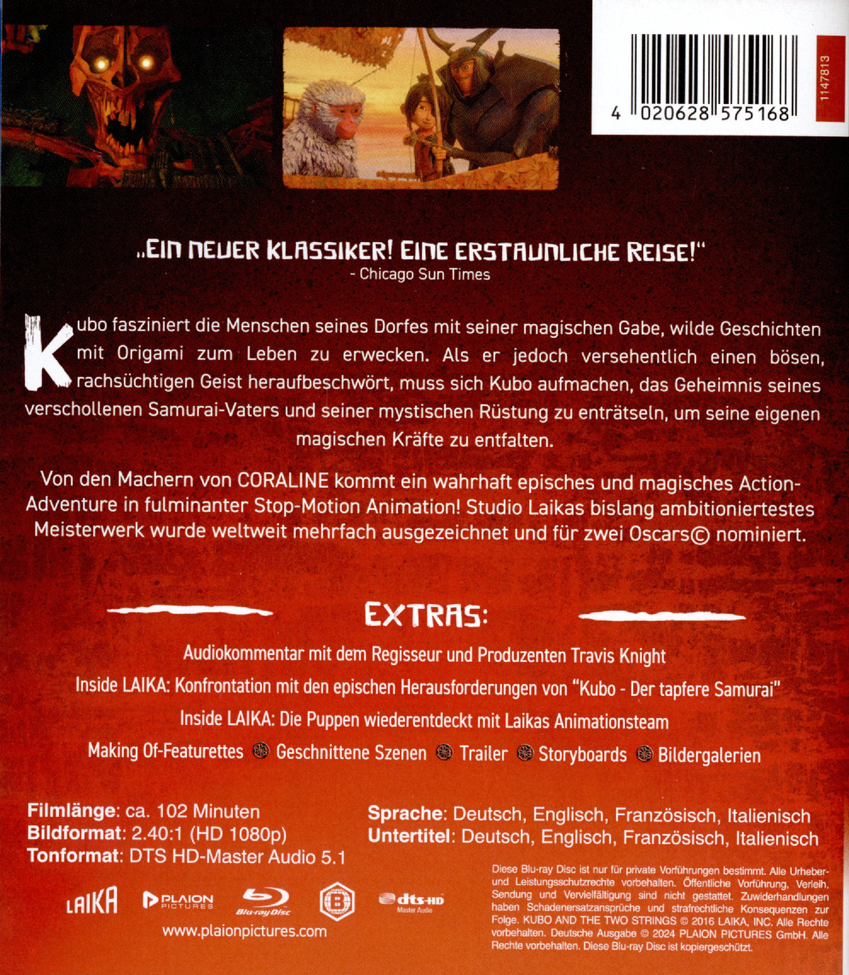 Kubo - Der tapfere Samurai  (Blu-ray Disc)