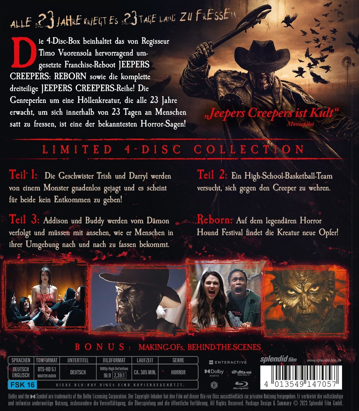 Jeepers Creepers - Limited 4-Disc Collection (blu-ray)