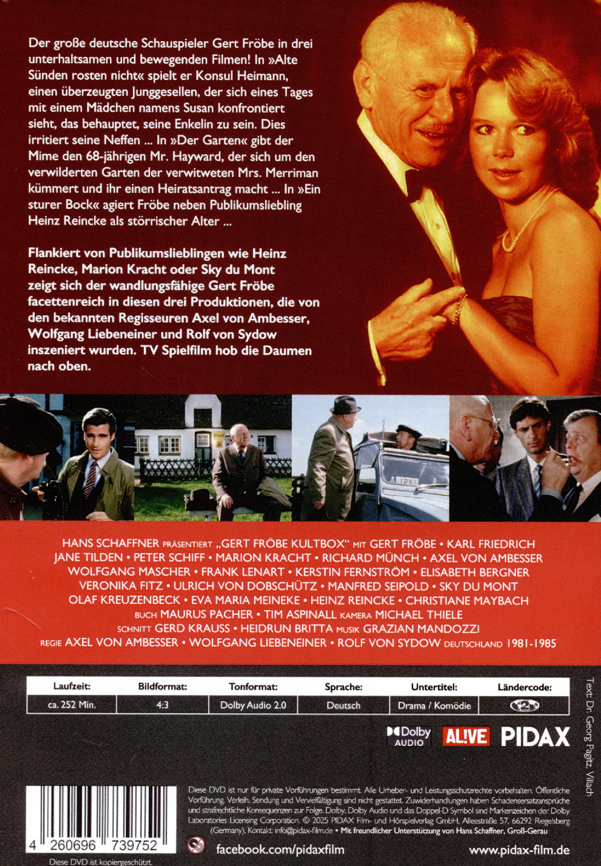 Gert Fröbe Kultbox / Drei bewegende Filme mit dem großen deutschen Schauspieler (Pidax Film-Klassiker)  (DVD)