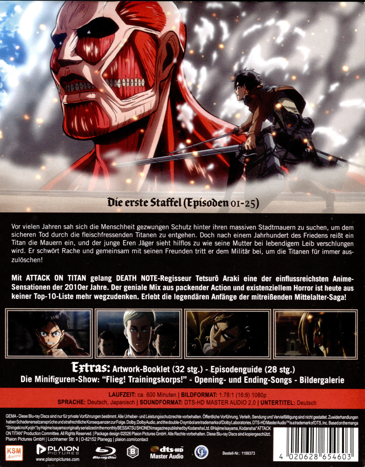 Attack on Titan - Die erste Staffel  [3 BRs]  (Blu-ray Disc)