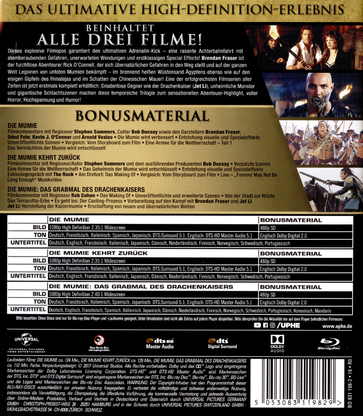 Mumie Trilogie, Die (blu-ray)