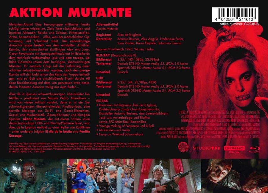 Aktion Mutante - Uncut Mediabook Edition  (4K Ultra HD+blu-ray)