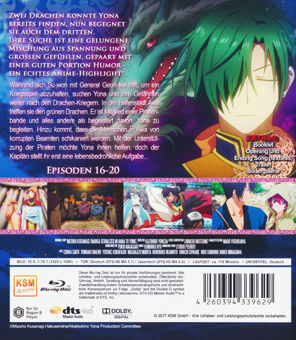 Akatsuki No Yona - Prinzessin der Morgendämmerung - Volume 4 (Episoden 16-20)  (Blu-ray Disc)