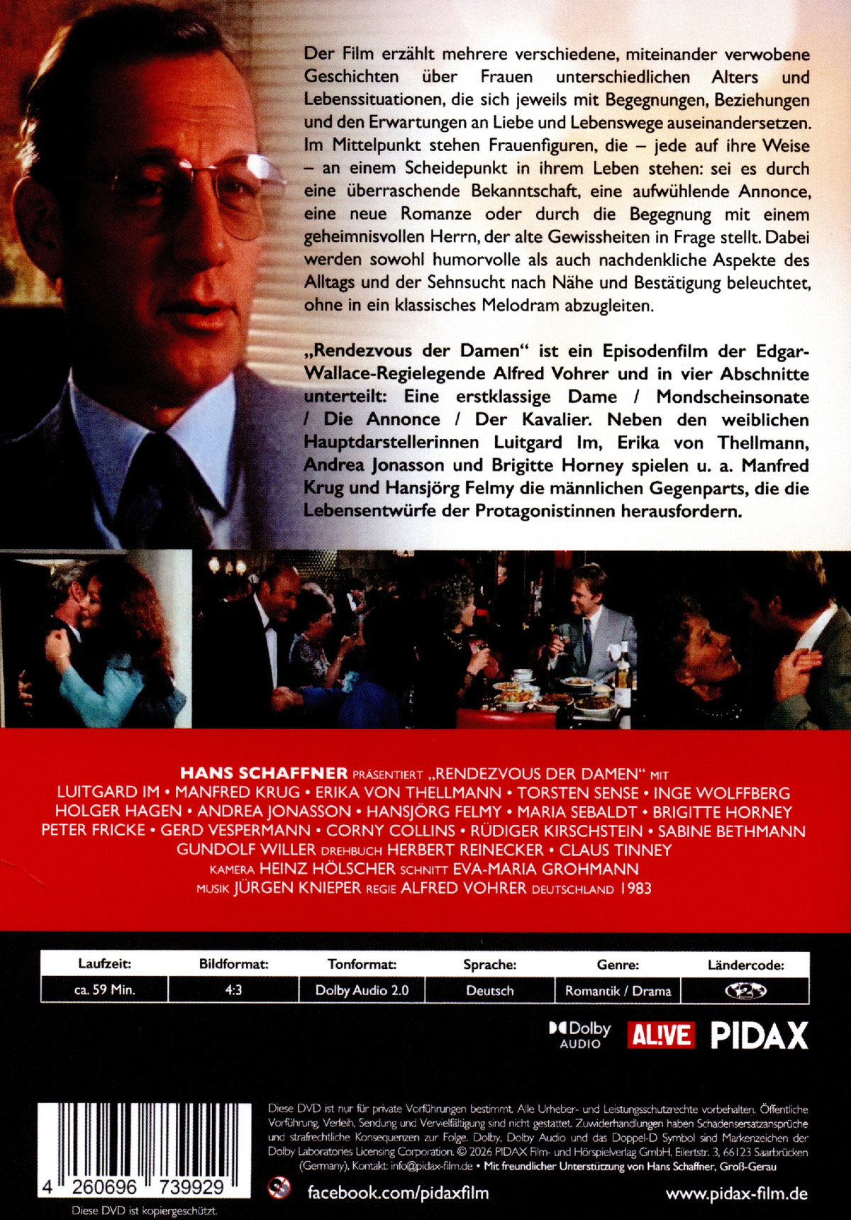 Rendezvous der Damen / Starbesetzter Episodenfilm von Edgar-Wallace-Regielegende Alfred Vohrer (Pidax Film-Klassiker)  (DVD)