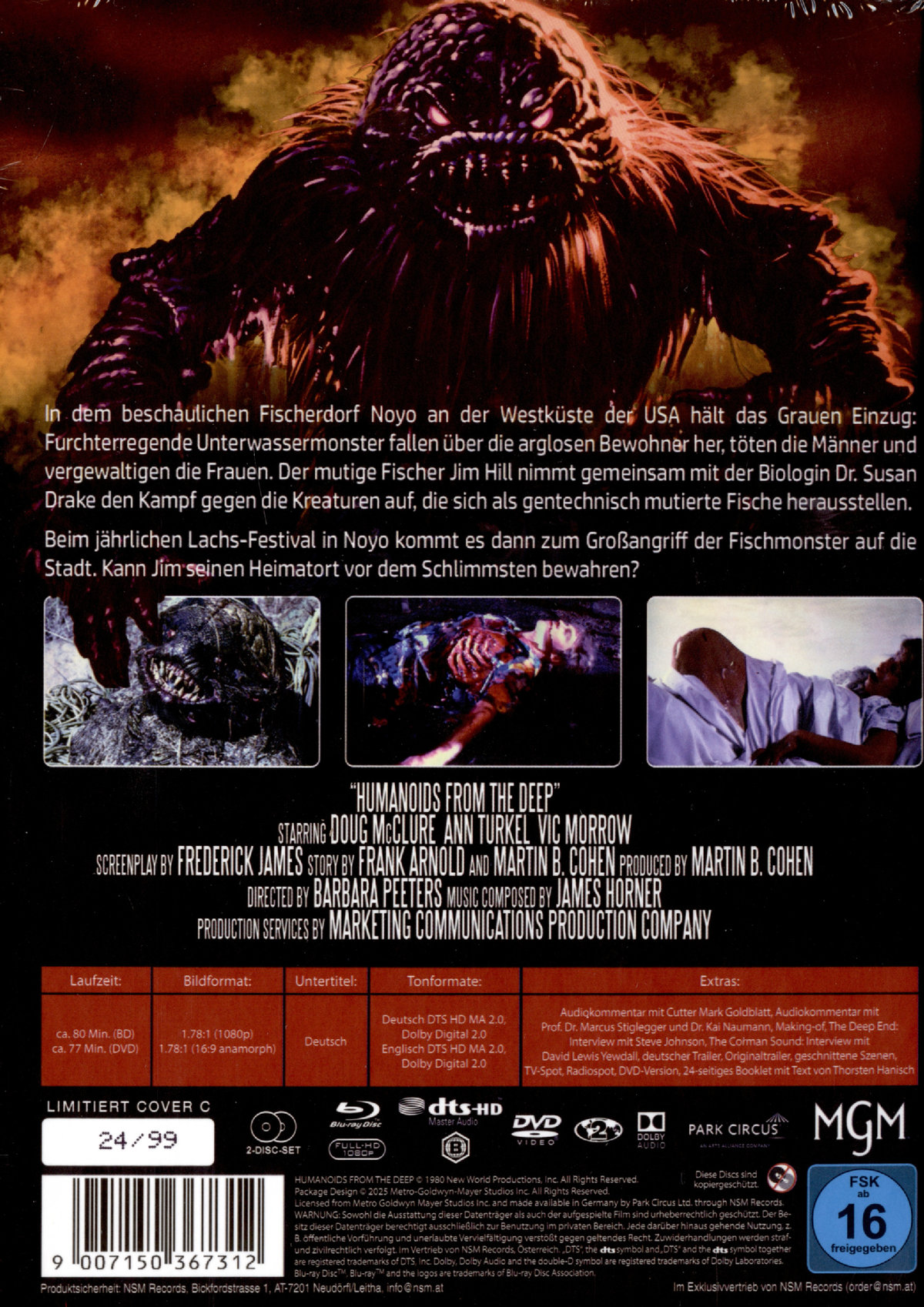 Das Grauen aus der Tiefe - Uncut Mediabook Edition  (DVD+blu-ray) (C)