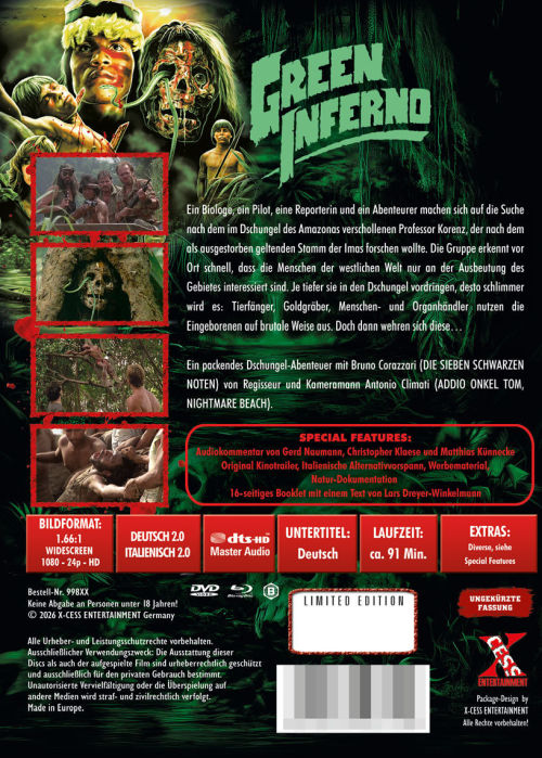 Green Inferno - Uncut Mediabook Edition  (blu-ray)