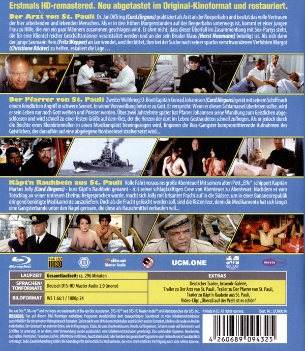 Der Arzt von St. Pauli, Der Pfarrer von St. Pauli, Käpt'n Rauhbein von St. Pauli  [3 BRs]  (Blu-ray Disc)