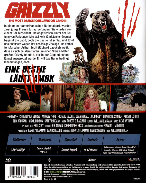 GRIZZLY - COVER A  (Blu-ray Disc)