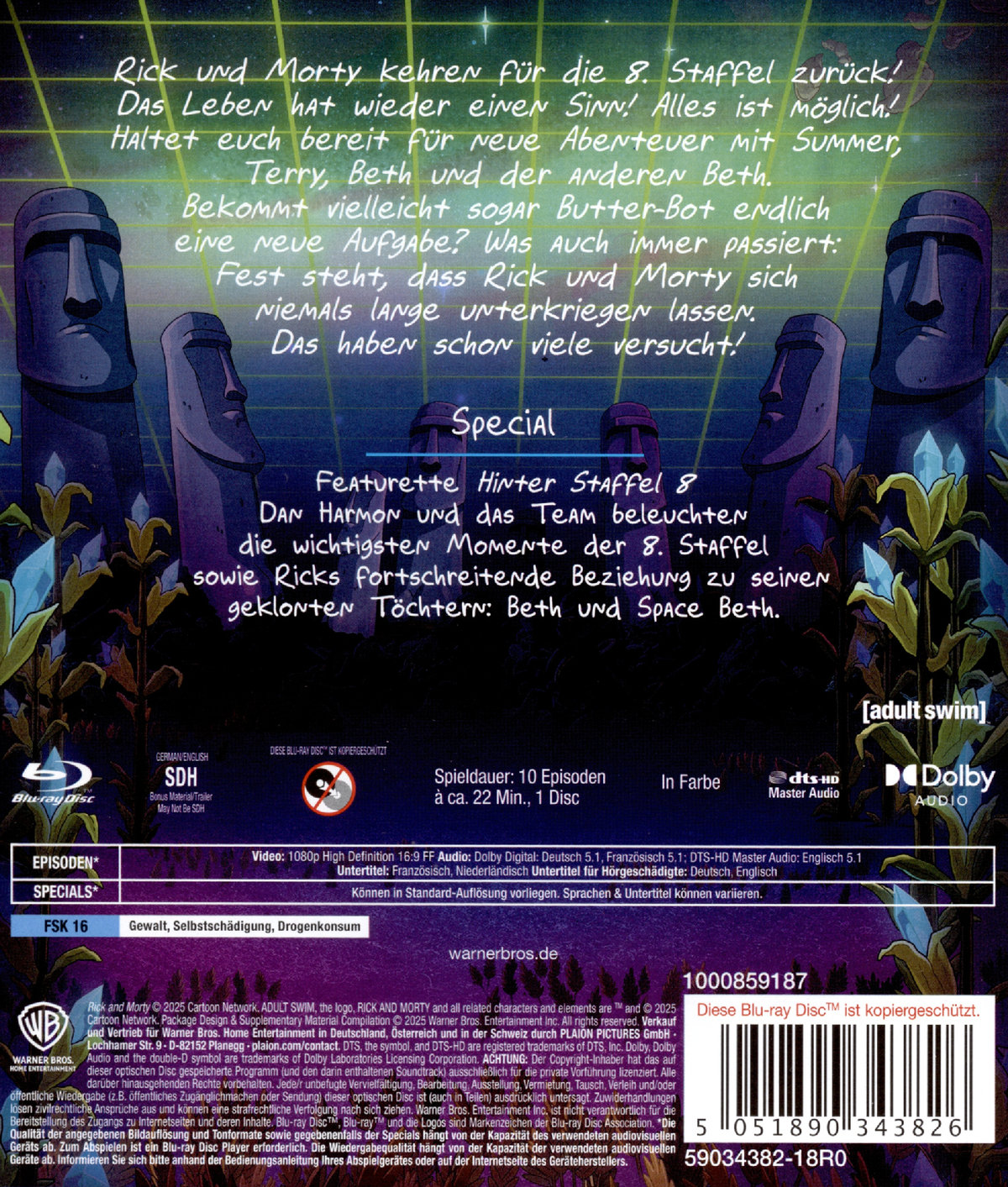 Rick and Morty: Die komplette 8. Staffel  (Blu-ray Disc)