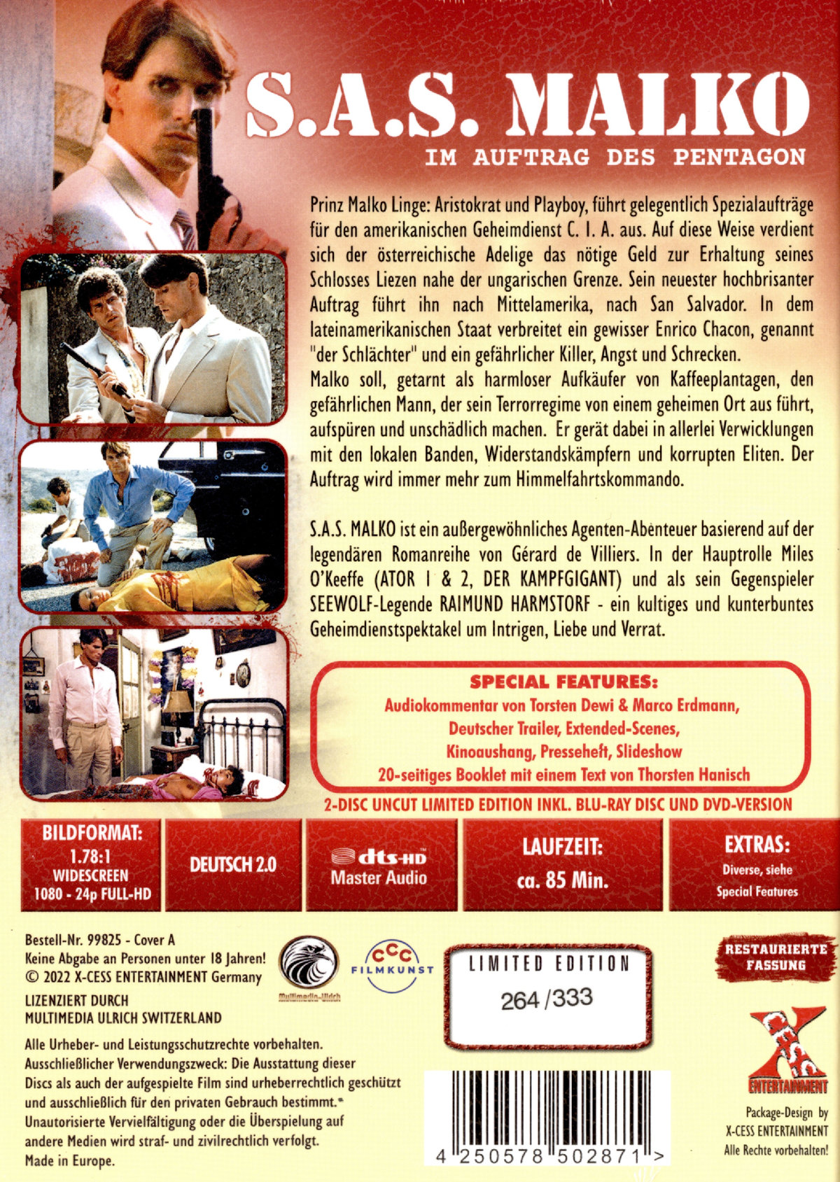S.A.S. MALKO - Im Auftrag des Pentagon - Uncut Mediabook Edition (DVD+blu-ray) (A)