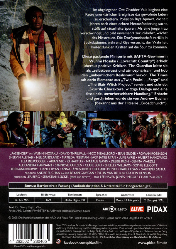 Passenger / Die komplette 6-teilige Mystery-Crime-Miniserie [2 DVDs]  (DVD)