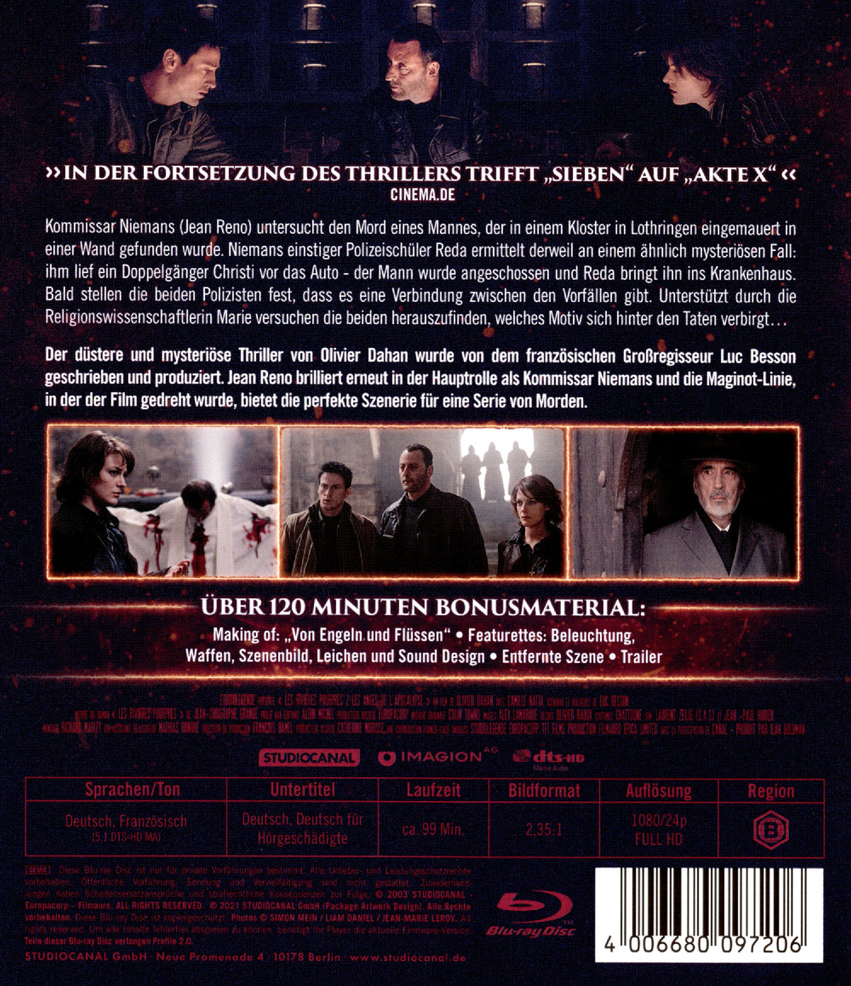 Purpurnen Flüsse 2, Die - Die Engel der Apocalypse (blu-ray)