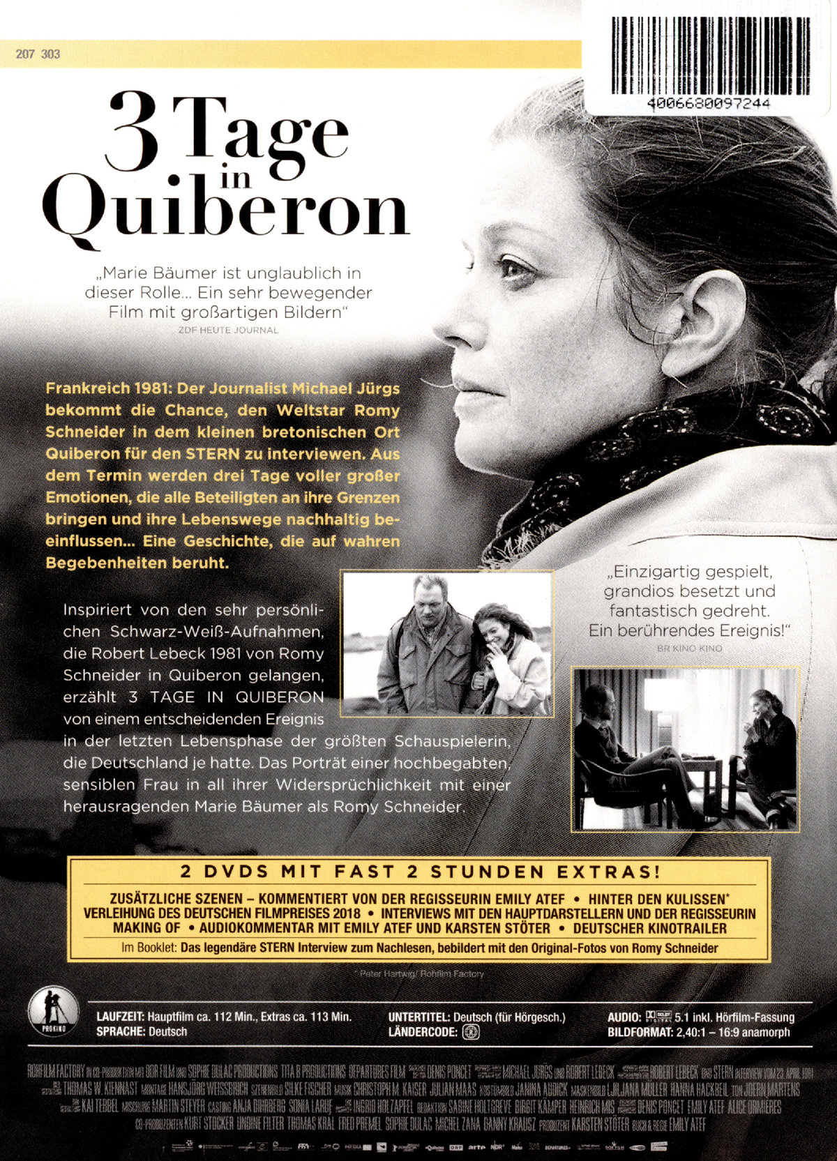 3 Tage in Quiberon - Special Edition  (+ Bonus-DVD)  (DVD)