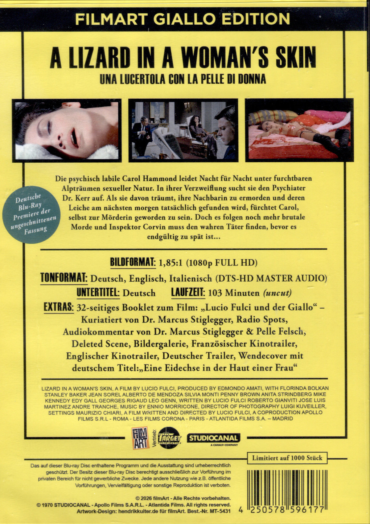 A Lizard in a Woman's Skin - Filmart Giallo Edition  (blu-ray)
